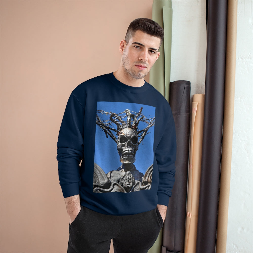 Skull Warrior Stare - Champion Sweatshirt - Fry1Productions