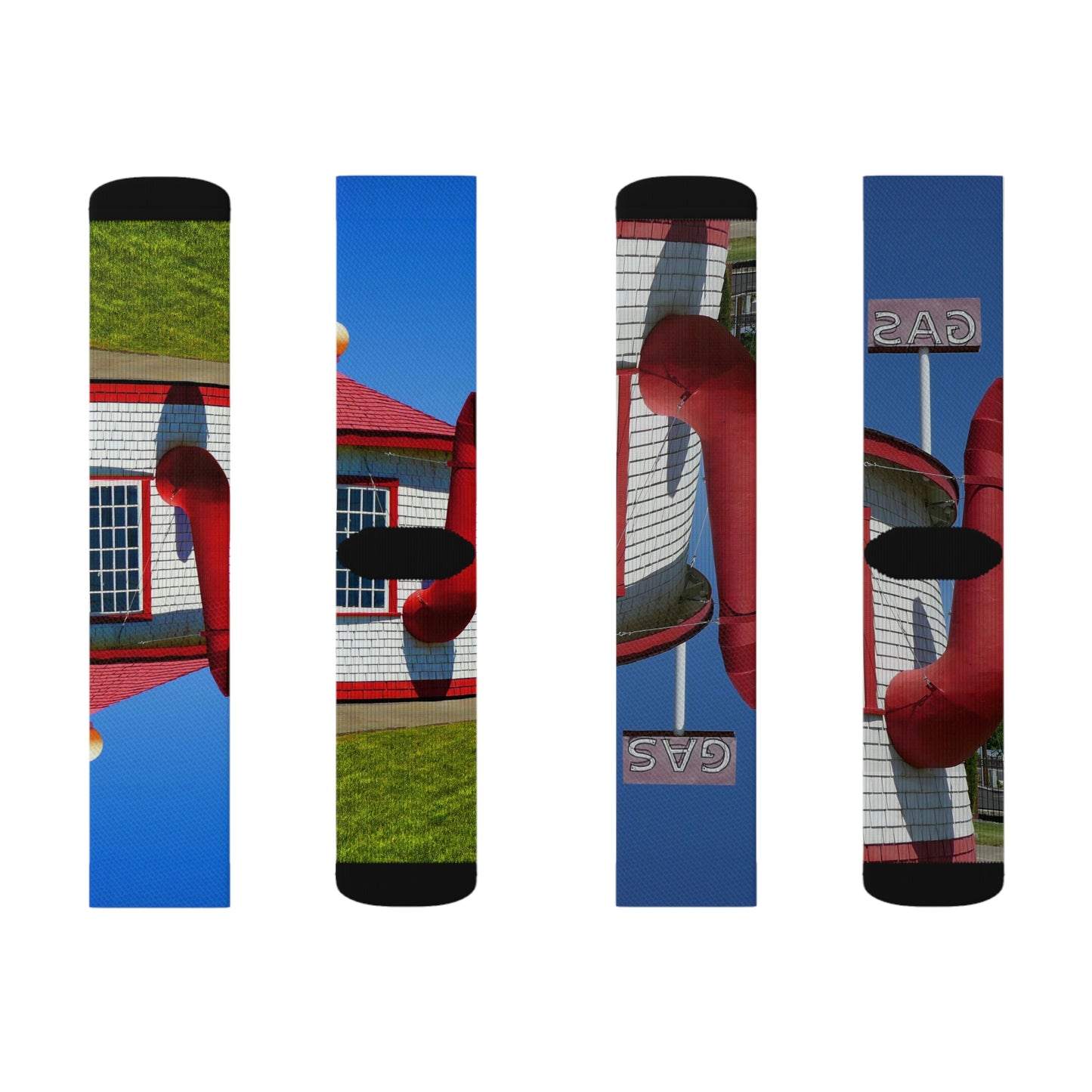 Historic Teapot Dome Service Station - All-Over Print Socks - Fry1Productions