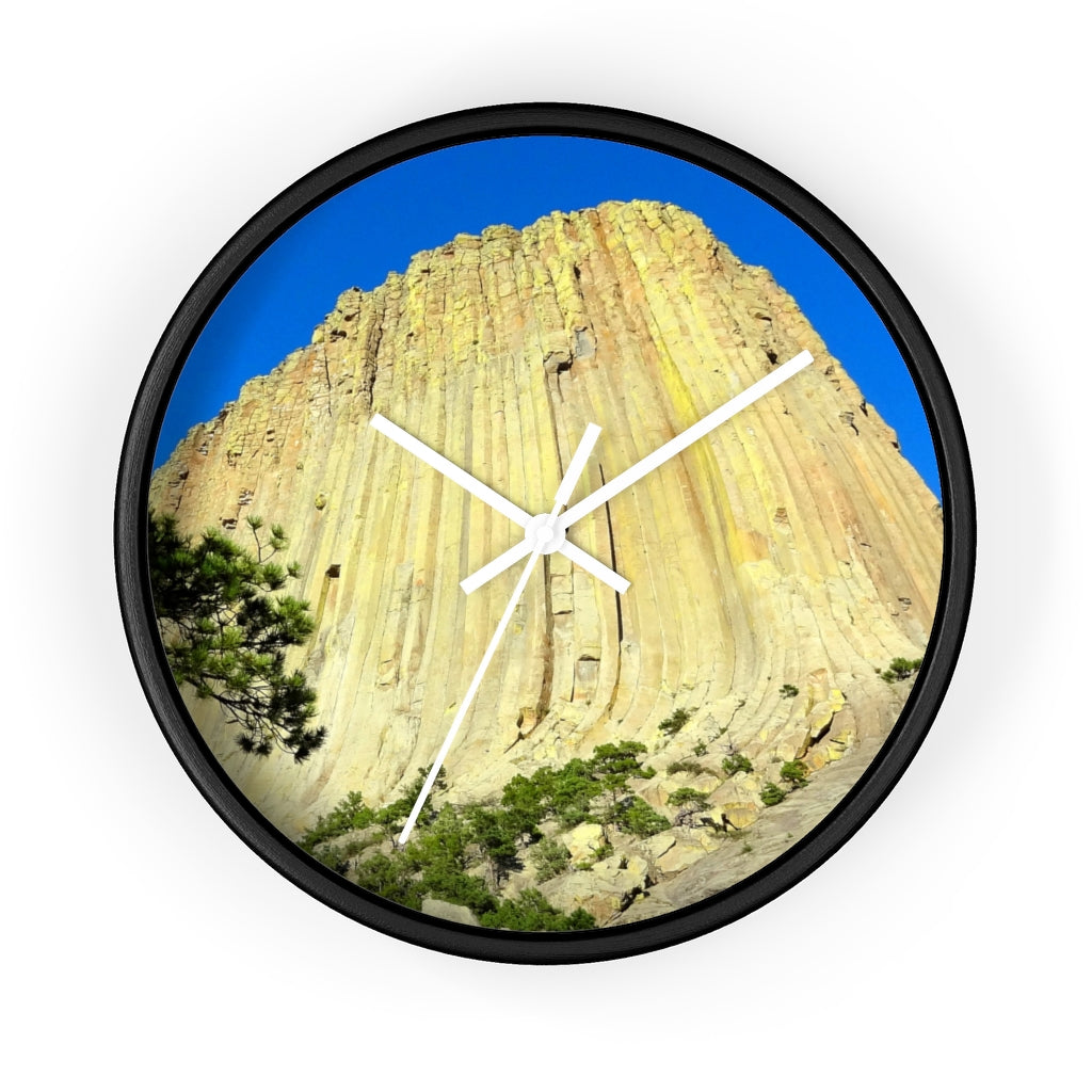 "Climbing Mecca" - 10" Wooden Frame Wall Clock - Fry1Productions