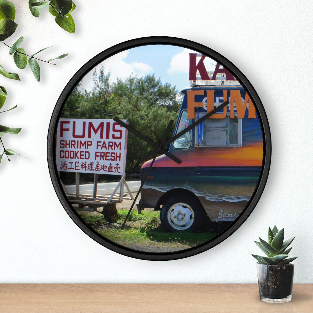 Aloha Keanu - 10" Wooden Frame Wall Clock - Fry1Productions