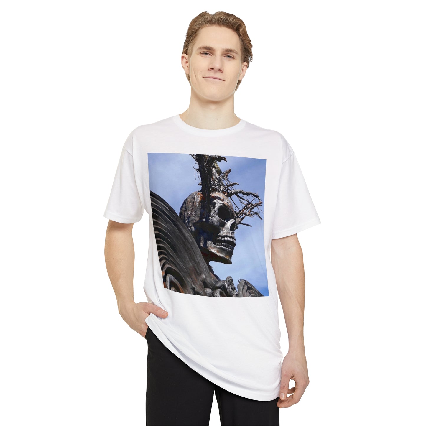 Skull Warrior - Unisex Long Body Urban T-Shirt - Fry1Productions