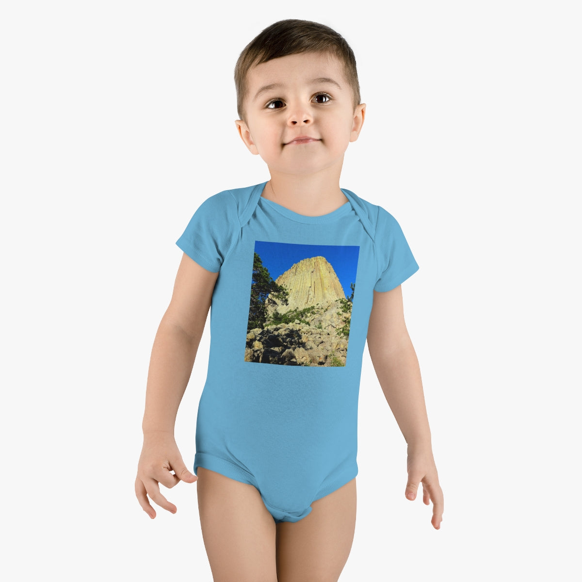 Reaching Heaven - Baby Short Sleeve Onesie - Fry1Productions