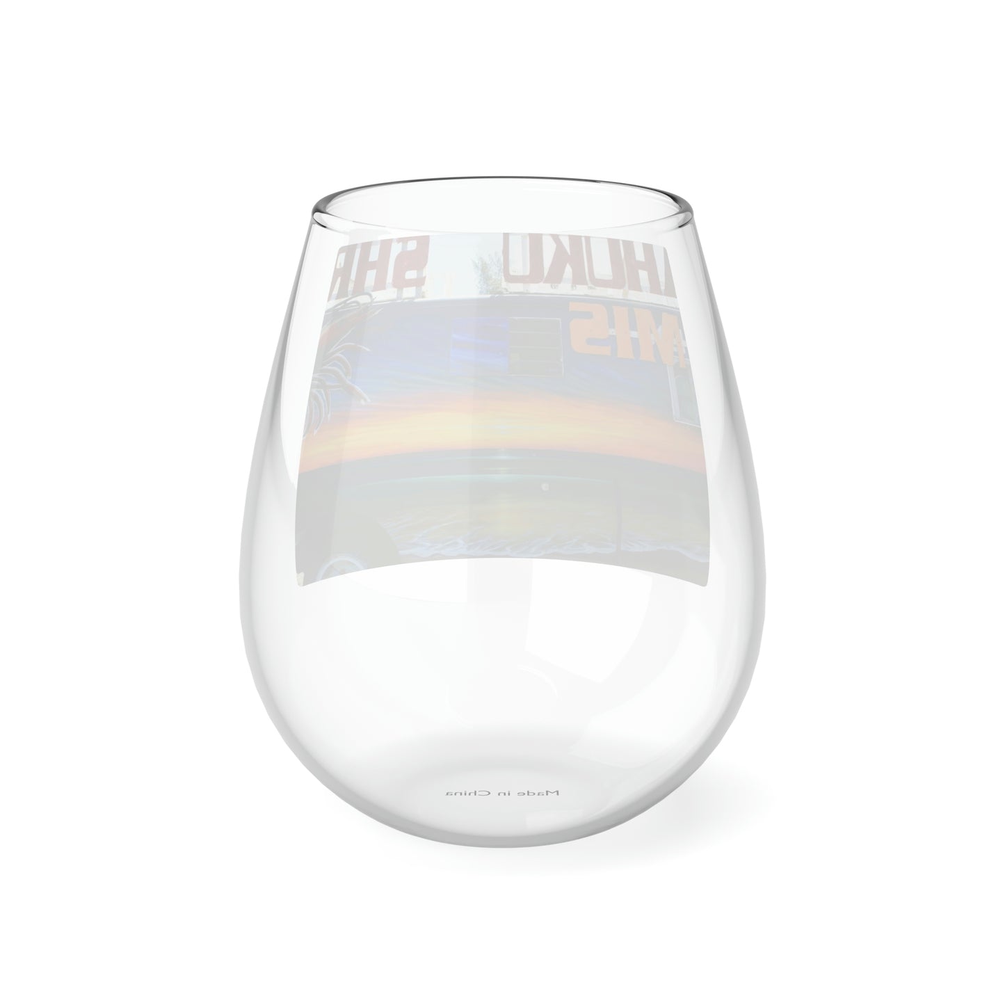 Fumis Aloha - Stemless Wine Glass, 11.75 oz - Fry1Productions