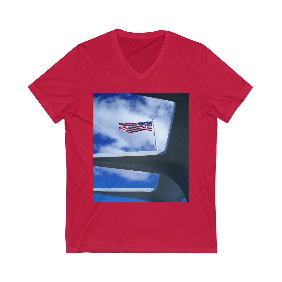 In Solemn Remembrance - Unisex Jersey Short Sleeve V-Neck Tee - Fry1Productions