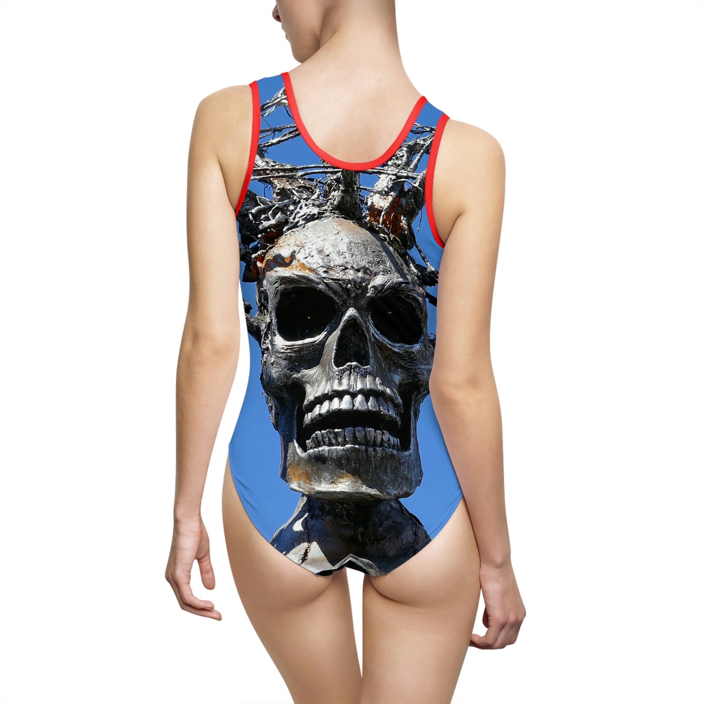 Skull Warrior Stare - Women's Classic One-Piece Swimsuit - Fry1Productions