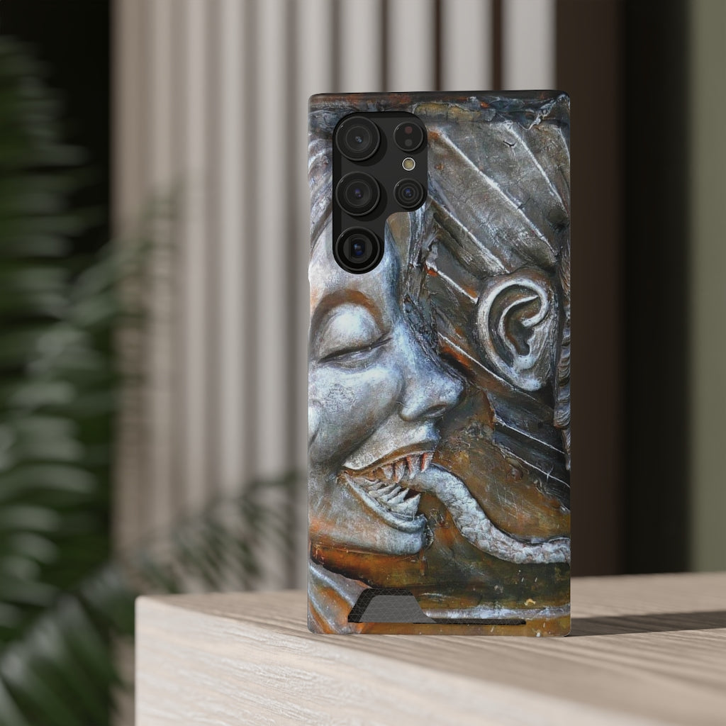 "Snakily Speaking" - Galaxy S22 S21 & iPhone 13 Case With Card Holder - Fry1Productions