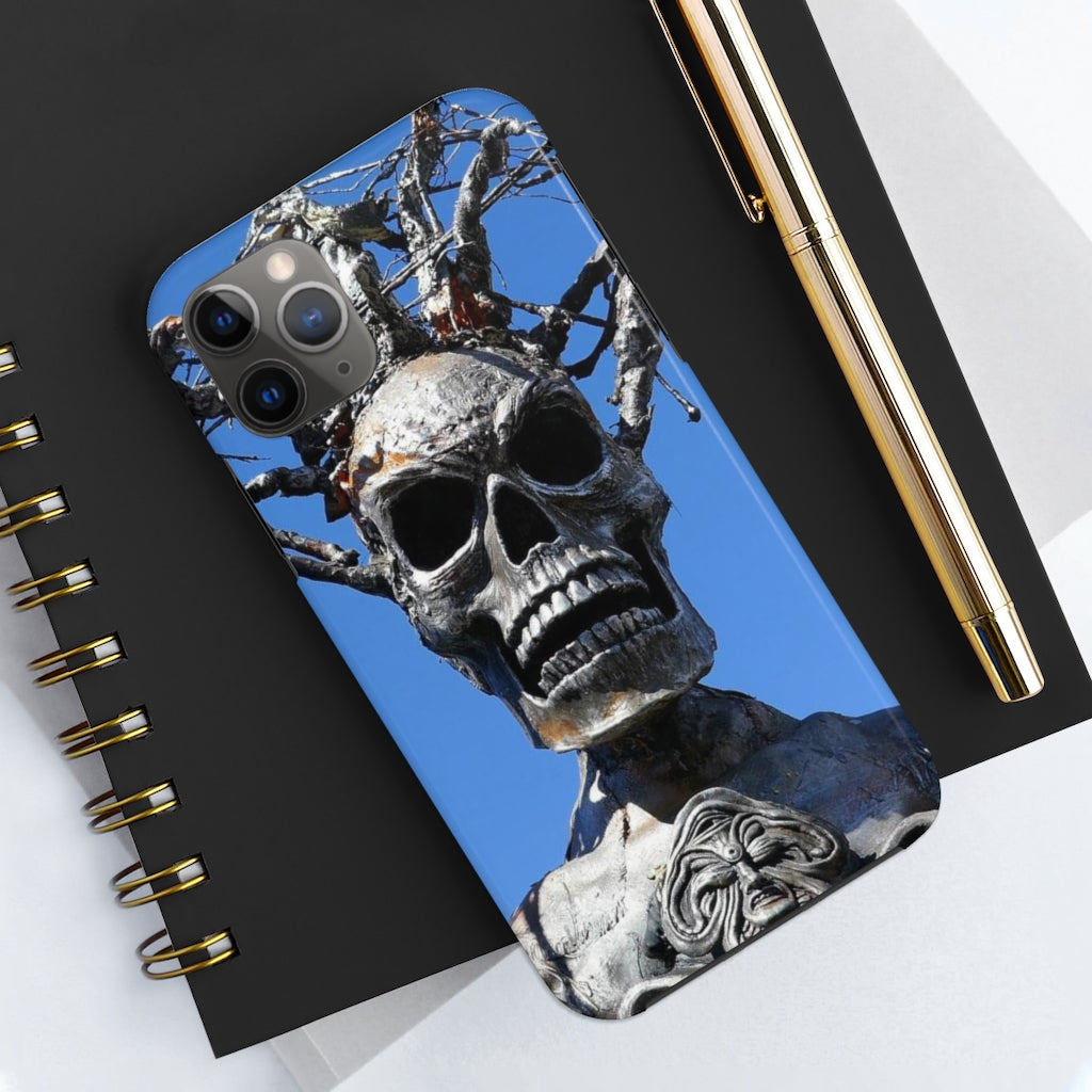 "Skull Warrior Stare" - iPhone Tough Case - (iPhone 13 Pro Max - iPhone 6) - Fry1Productions