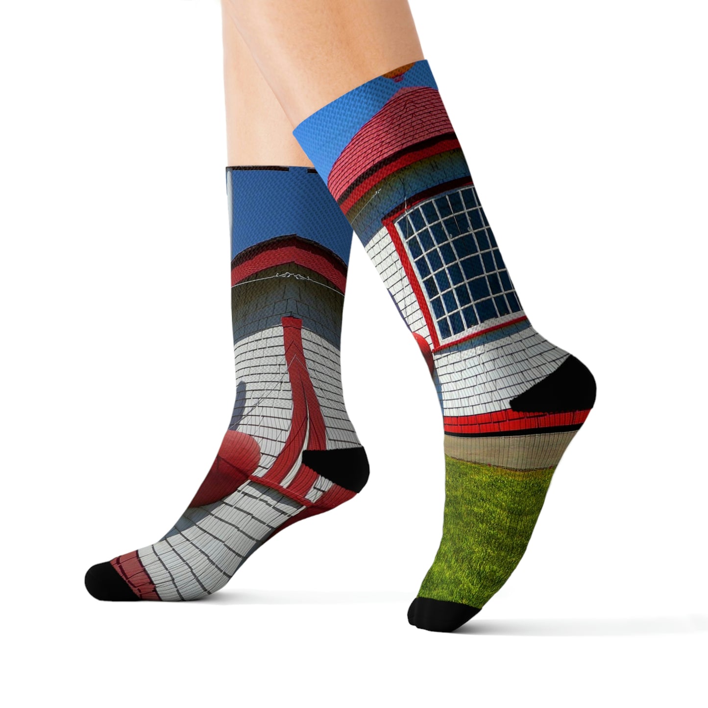Historic Teapot Dome Service Station - All-Over Print Socks - Fry1Productions