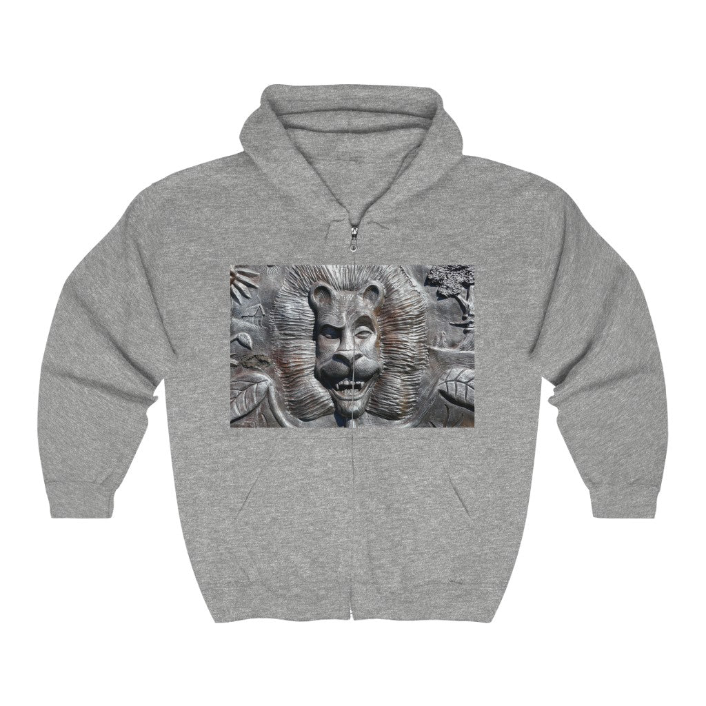 "Lion's Friends Forever" - Unisex Full Zip Hooded Sweatshirt - Fry1Productions