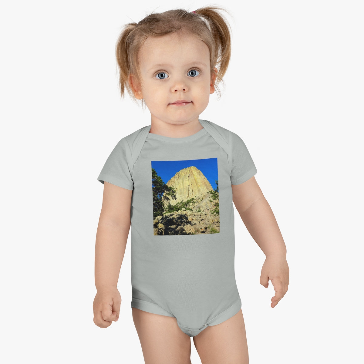 Reaching Heaven - Baby Short Sleeve Onesie - Fry1Productions