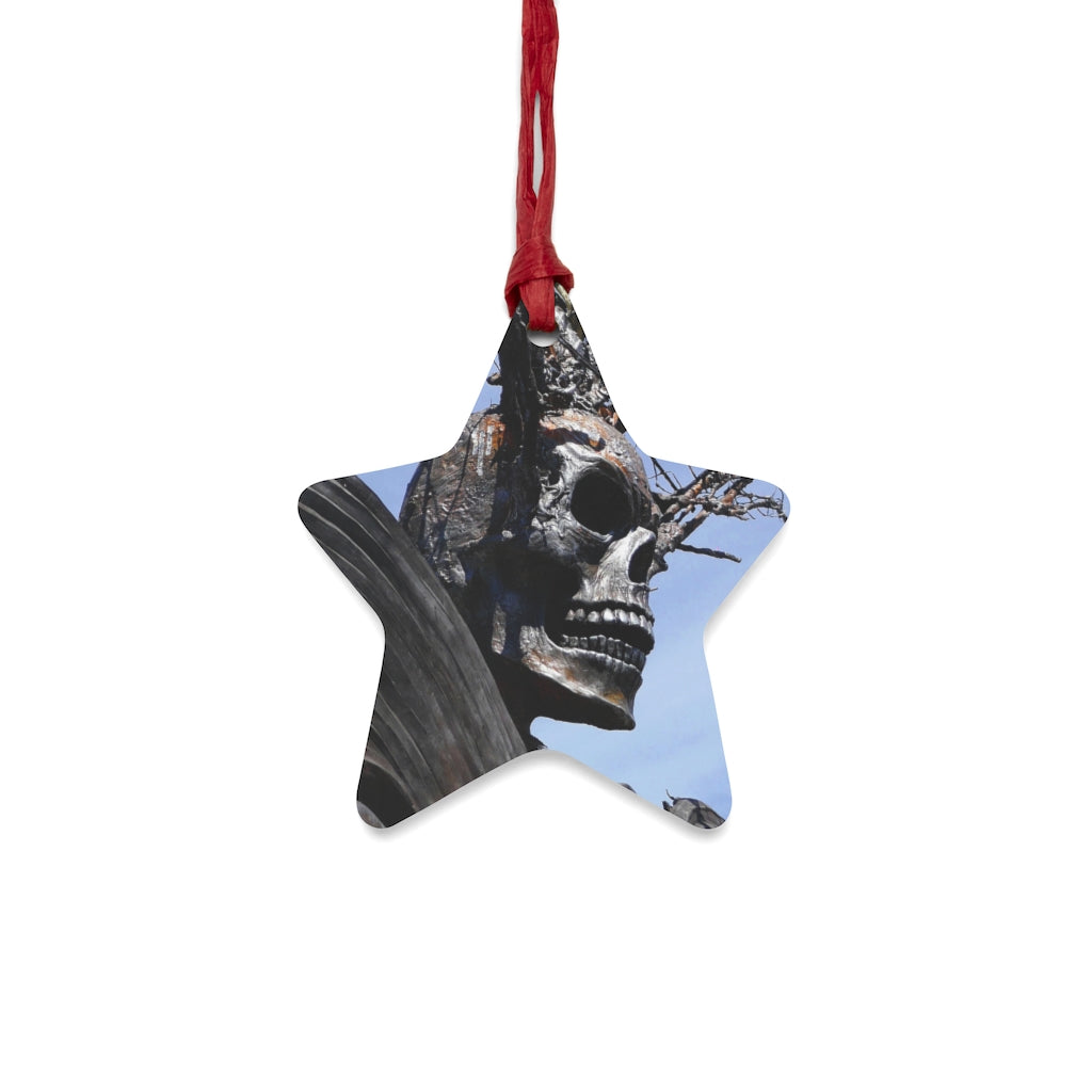Skull Warrior - Wooden Christmas Ornaments - Fry1Productions