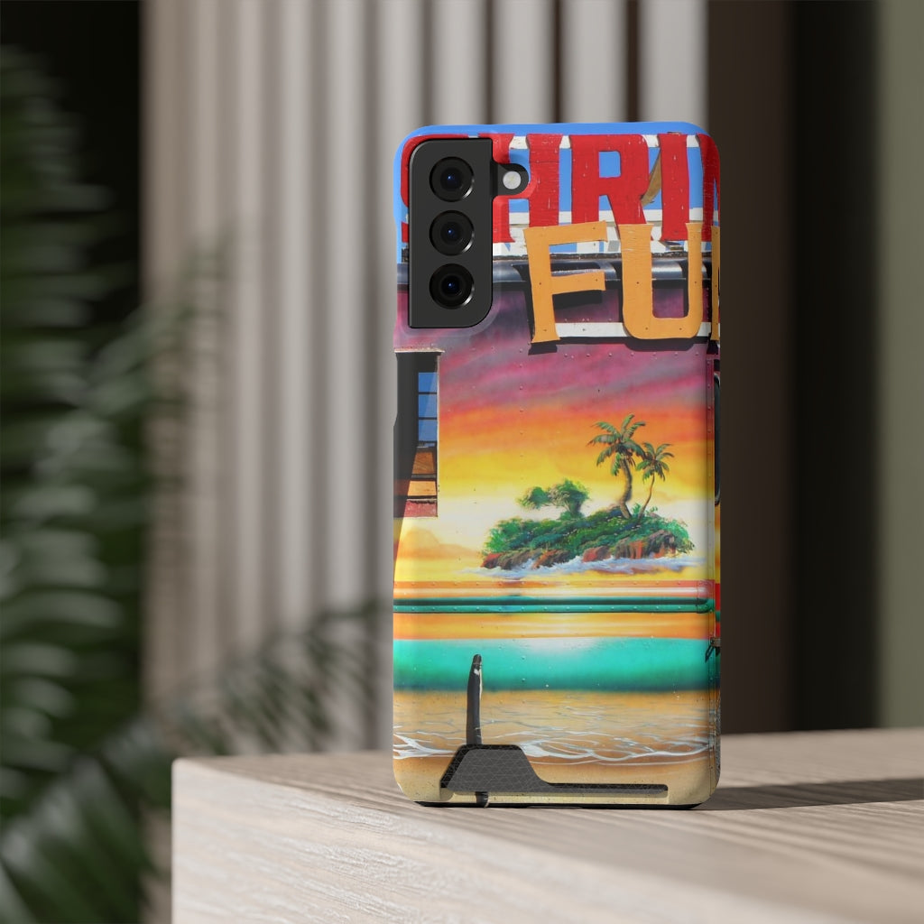 "Island Love" - Galaxy S22 S21 & iPhone 13 Case With Card Holder - Fry1Productions