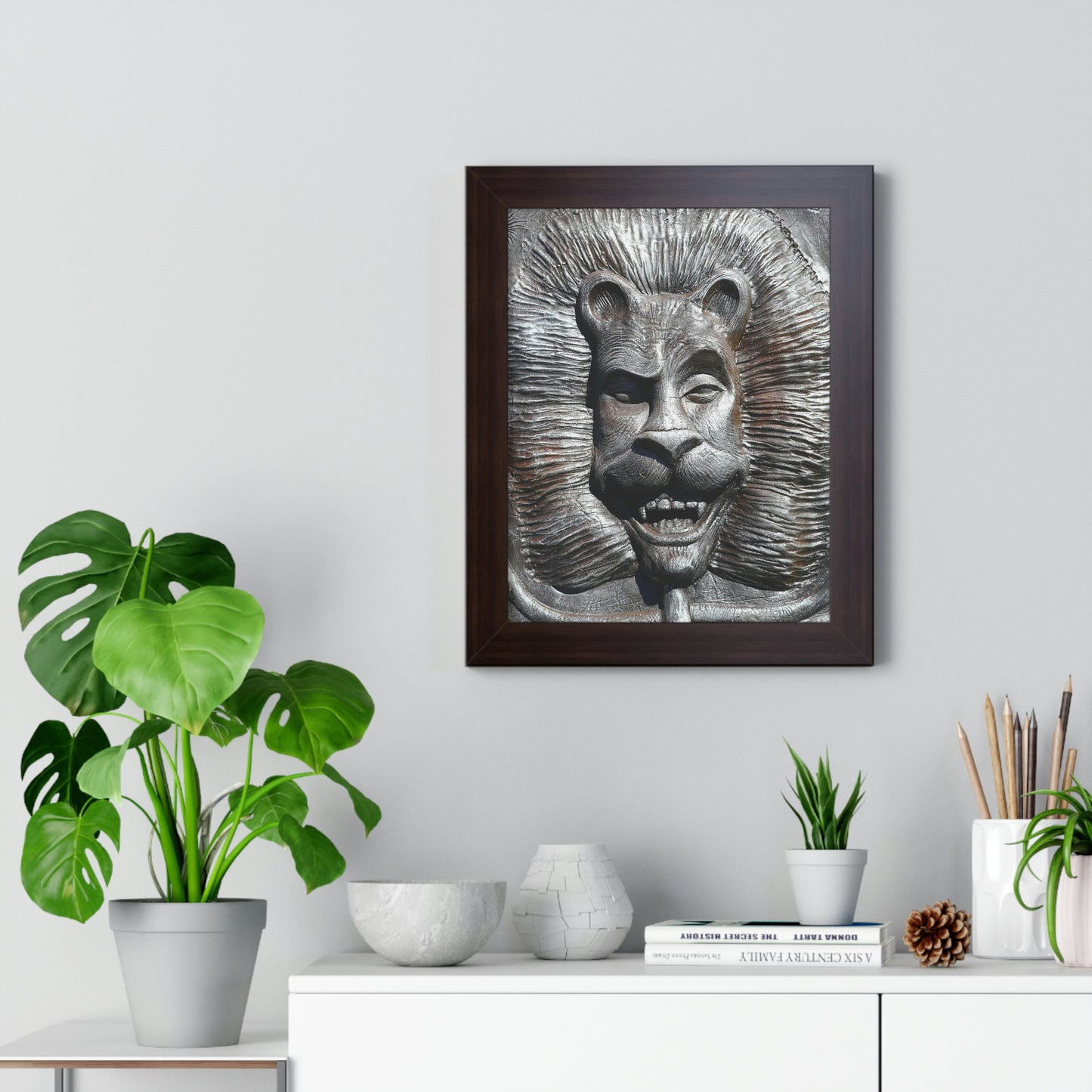 Lion's Friends Forever - Framed Vertical Poster - Fry1Productions