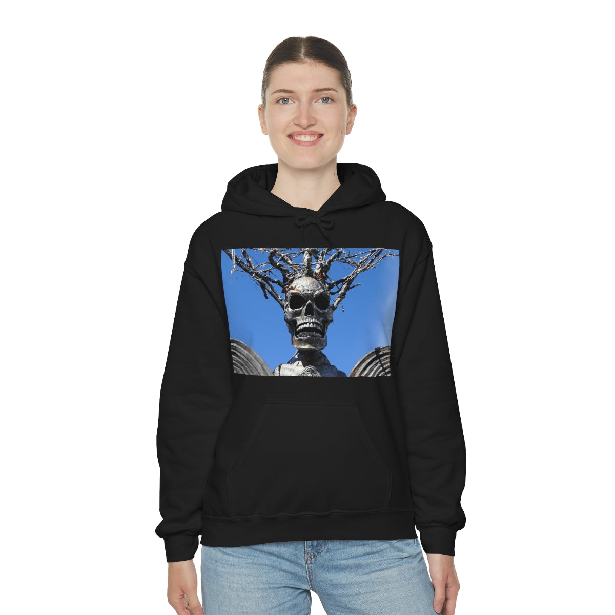 Skull Warrior Stare - Unisex Heavy Blend Hooded Sweatshirt - Fry1Productions