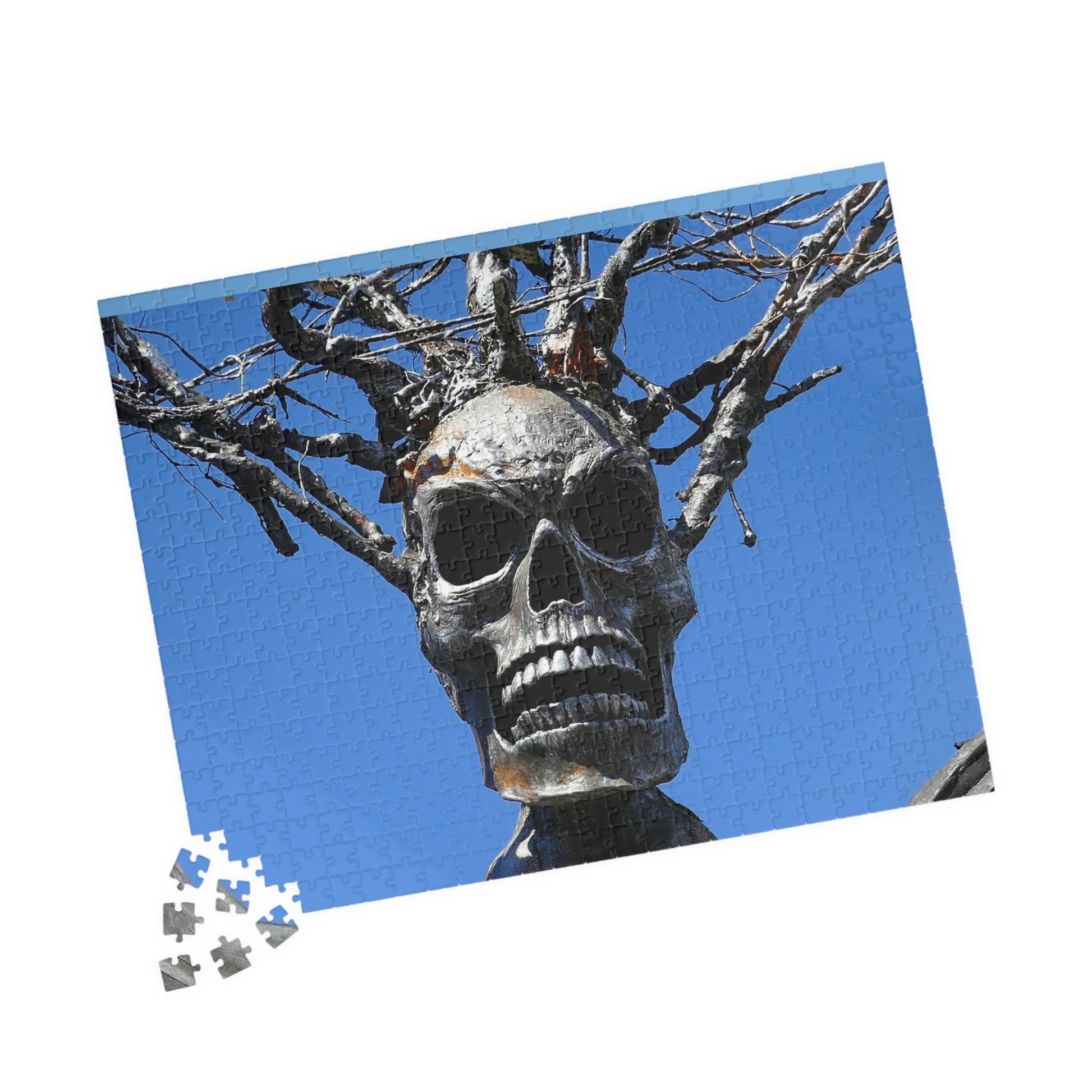Skull Warrior Stare - Puzzle, Horizontal  (110, 225, 500, 1014, piece) - Fry1Productions