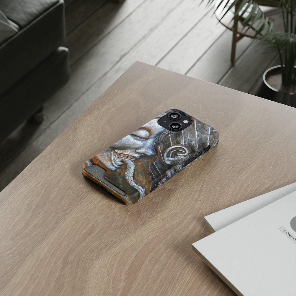 "Snakily Speaking" - Galaxy S22 S21 & iPhone 13 Case With Card Holder - Fry1Productions