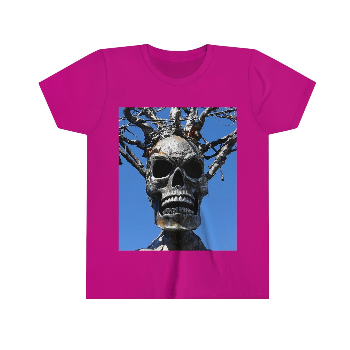 Skull Warrior Stare - Youth Short Sleeve Tee - Fry1Productions