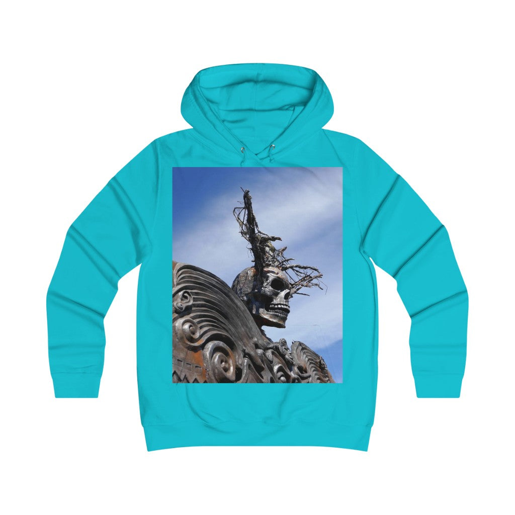 "Skull Warrior" - Girlie College Hoodie - Fry1Productions