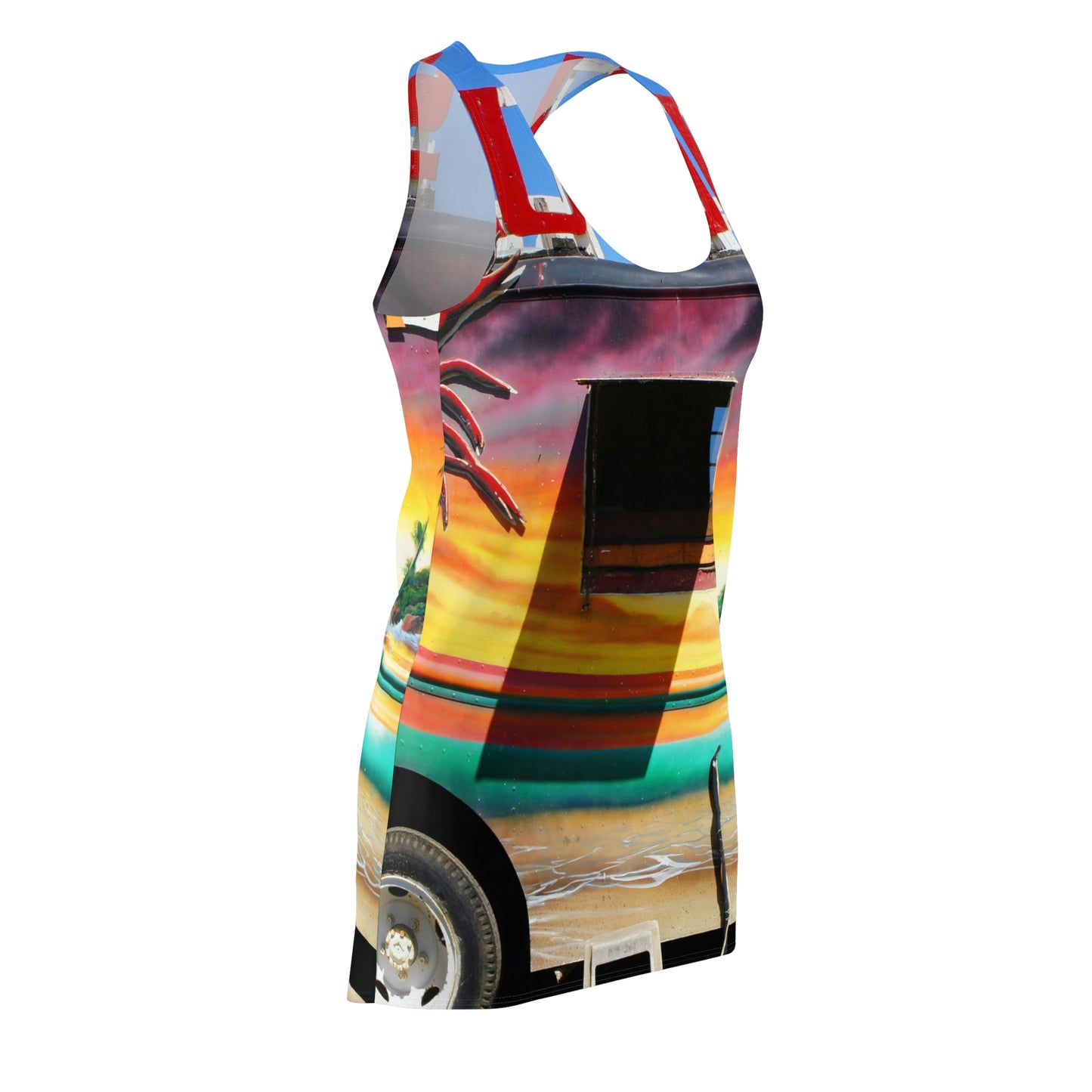Island Love - Women's All-Over Print Racerback Dress - Fry1Productions