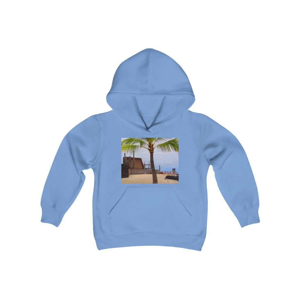 "Florescence Hale O Keawe" - Youth Heavy Blend Hooded Sweatshirt - Fry1Productions