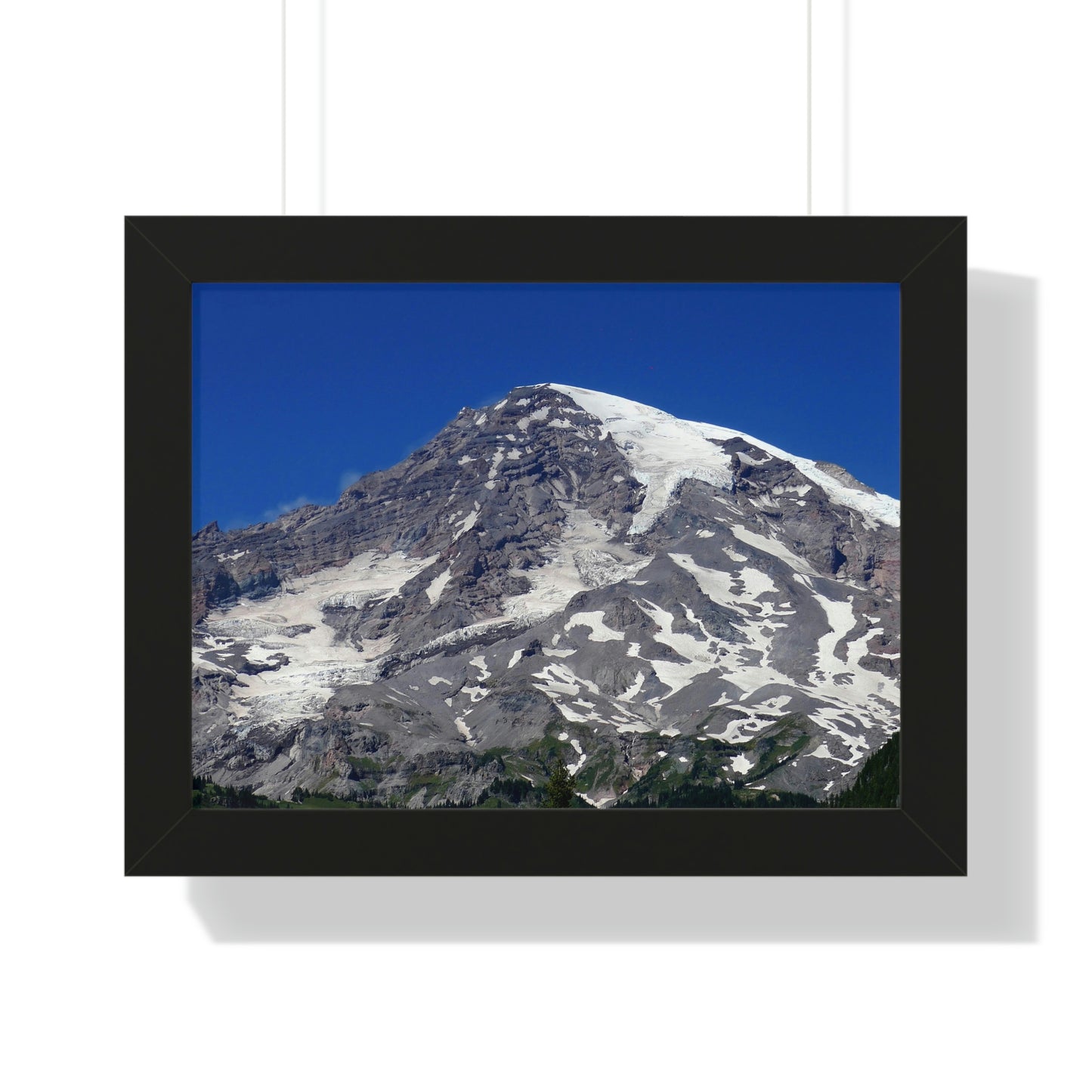 Majestic Mt. Rainier - Framed Horizontal Poster - Fry1Productions