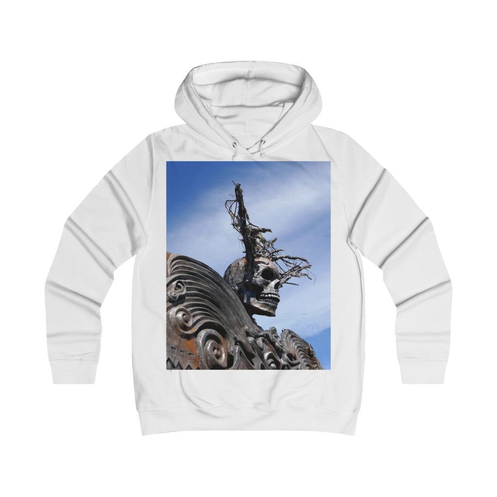 "Skull Warrior" - Girlie College Hoodie - Fry1Productions