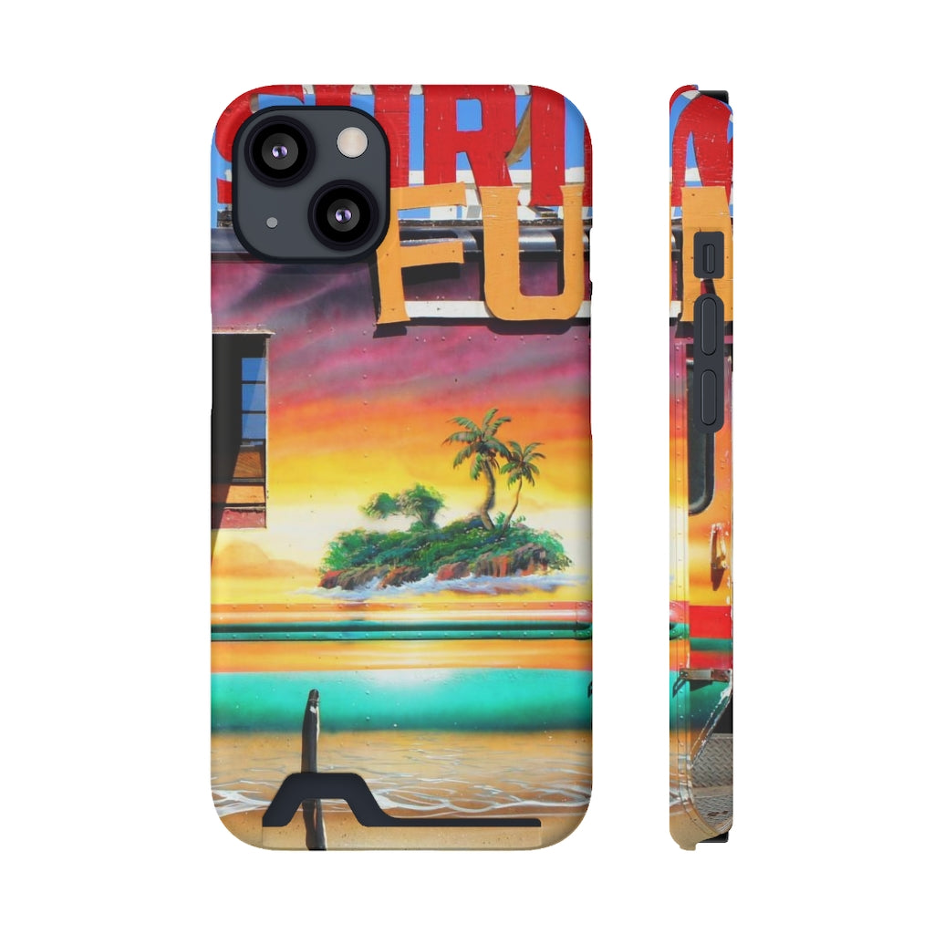 "Island Love" - Galaxy S22 S21 & iPhone 13 Case With Card Holder - Fry1Productions