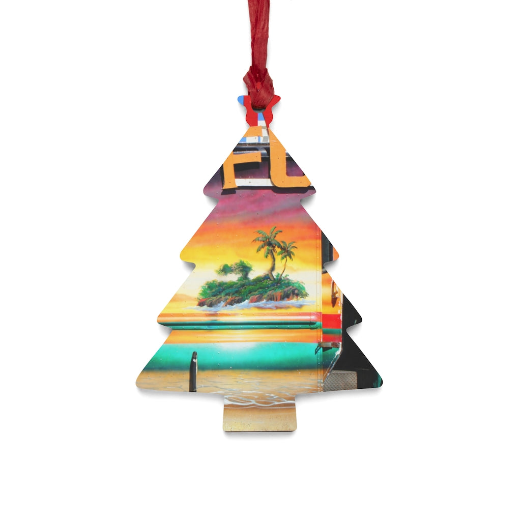 Island Love - Wooden Christmas Ornaments - Fry1Productions