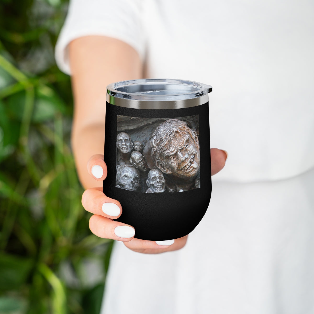 Waiting for the King - 12 oz Insulated Wine Tumbler - Fry1Productions
