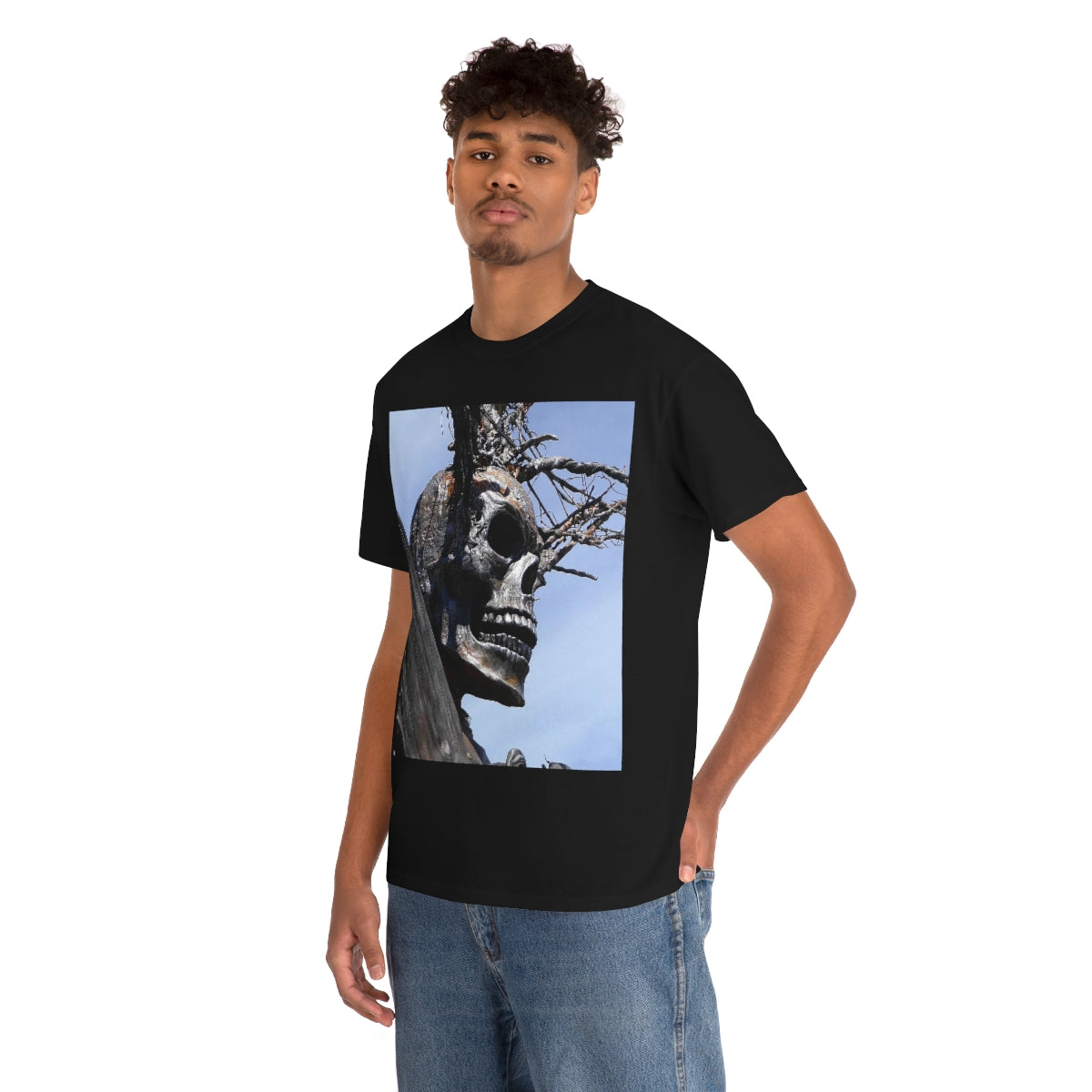 Skull Warrior (Closeup) - Unisex Heavy Cotton Tee - Fry1Productions