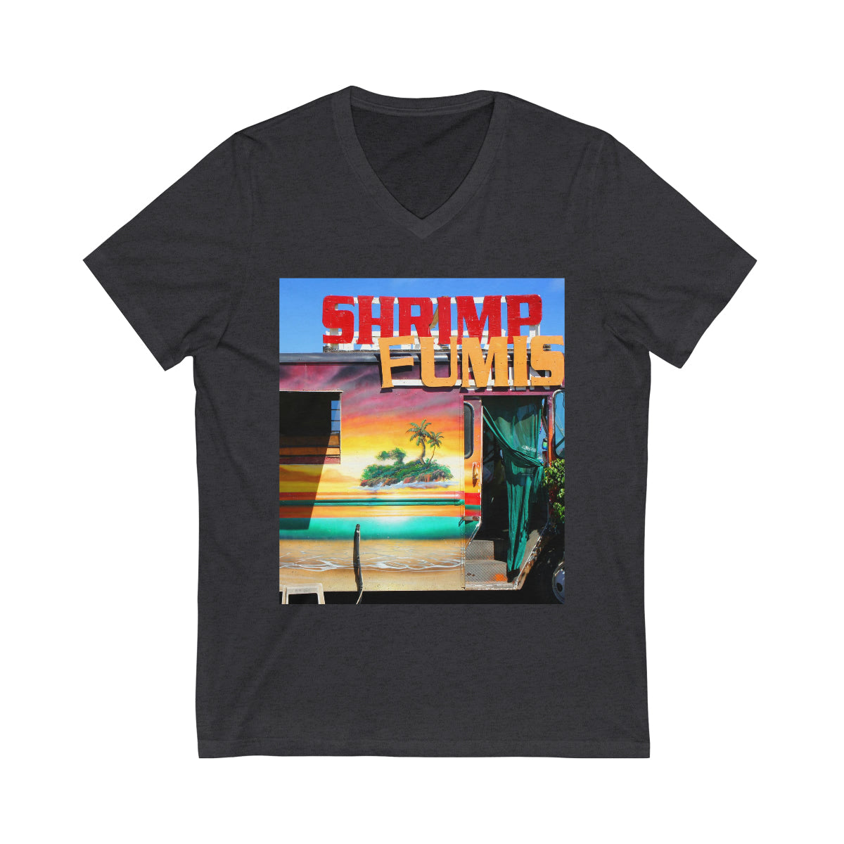 Island Love - Unisex Jersey Short Sleeve V-Neck Tee - Fry1Productions