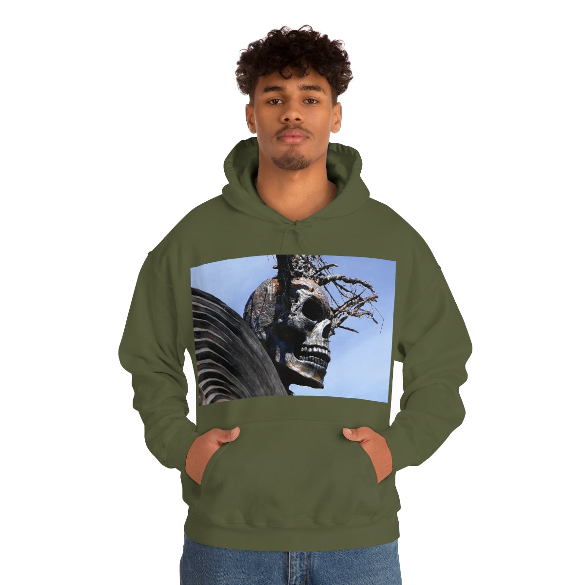 Skull Warrior - Unisex Heavy Blend Hooded Sweatshirt - Fry1Productions