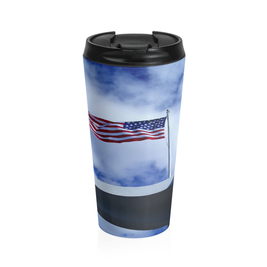 "In Solemn Remembrance" - Stainless Steel Travel Mug 15 oz - Fry1Productions