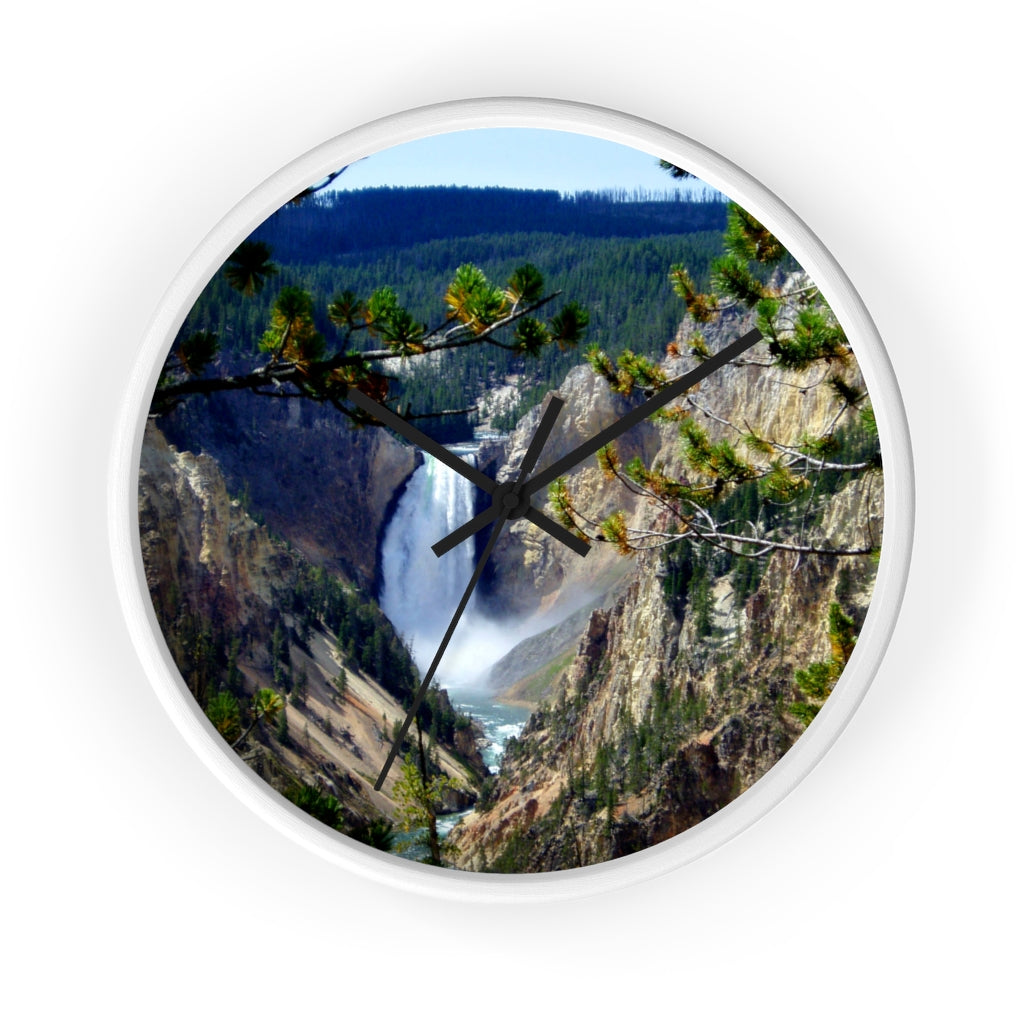 "Yellowstone's Splendor" - 10" Wooden Frame Wall Clock - Fry1Productions