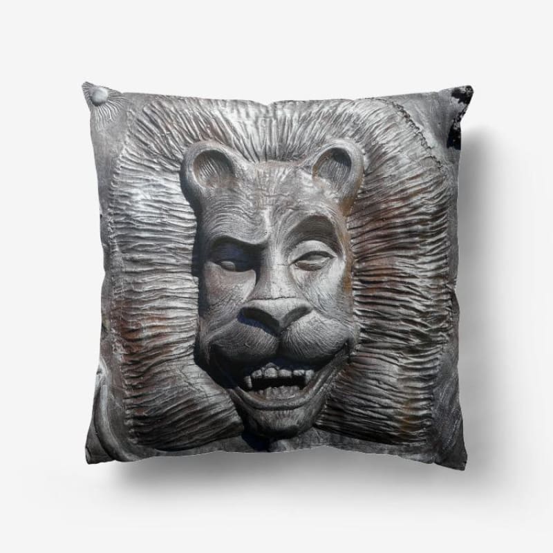 Lion's Friends Forever - Hypoallergenic Throw Pillow - Fry1Productions