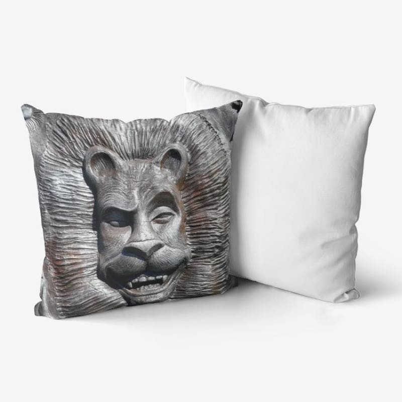Lion's Friends Forever - Hypoallergenic Throw Pillow - Fry1Productions