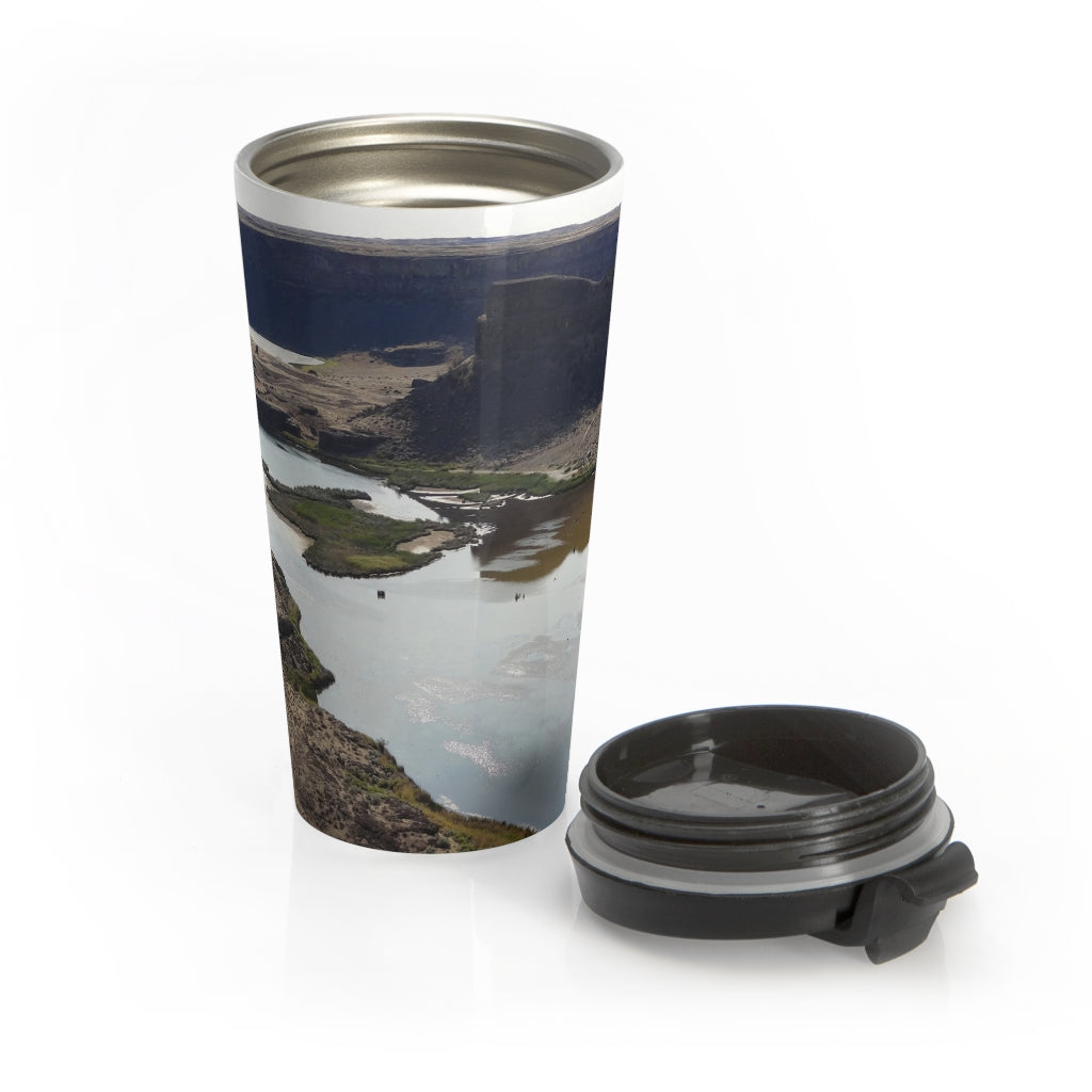 "Reminisce of Ancient Thunder" - Stainless Steel Travel Mug 15 oz - Fry1Productions