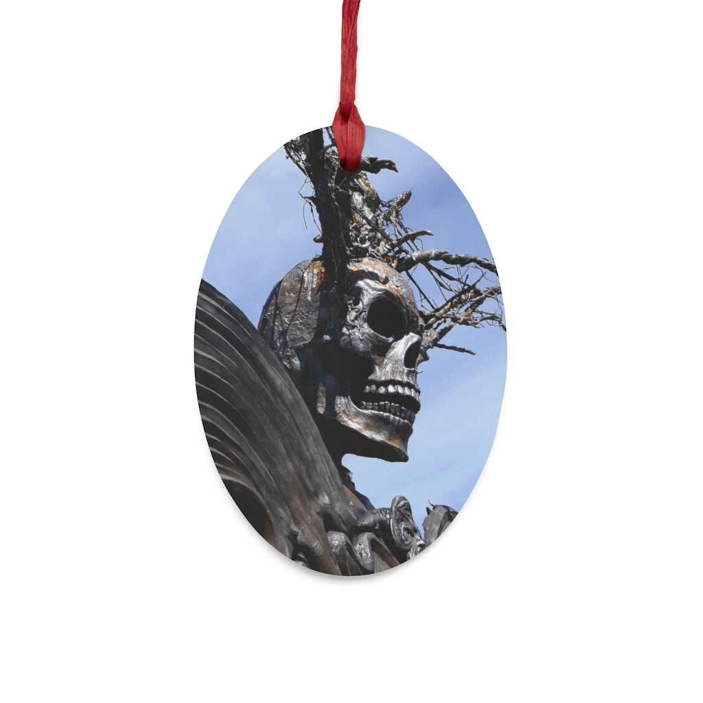 Skull Warrior - Wooden Christmas Ornaments - Fry1Productions