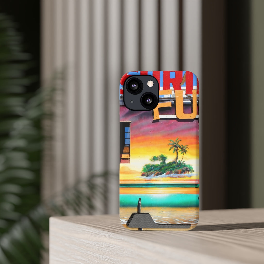 "Island Love" - Galaxy S22 S21 & iPhone 13 Case With Card Holder - Fry1Productions