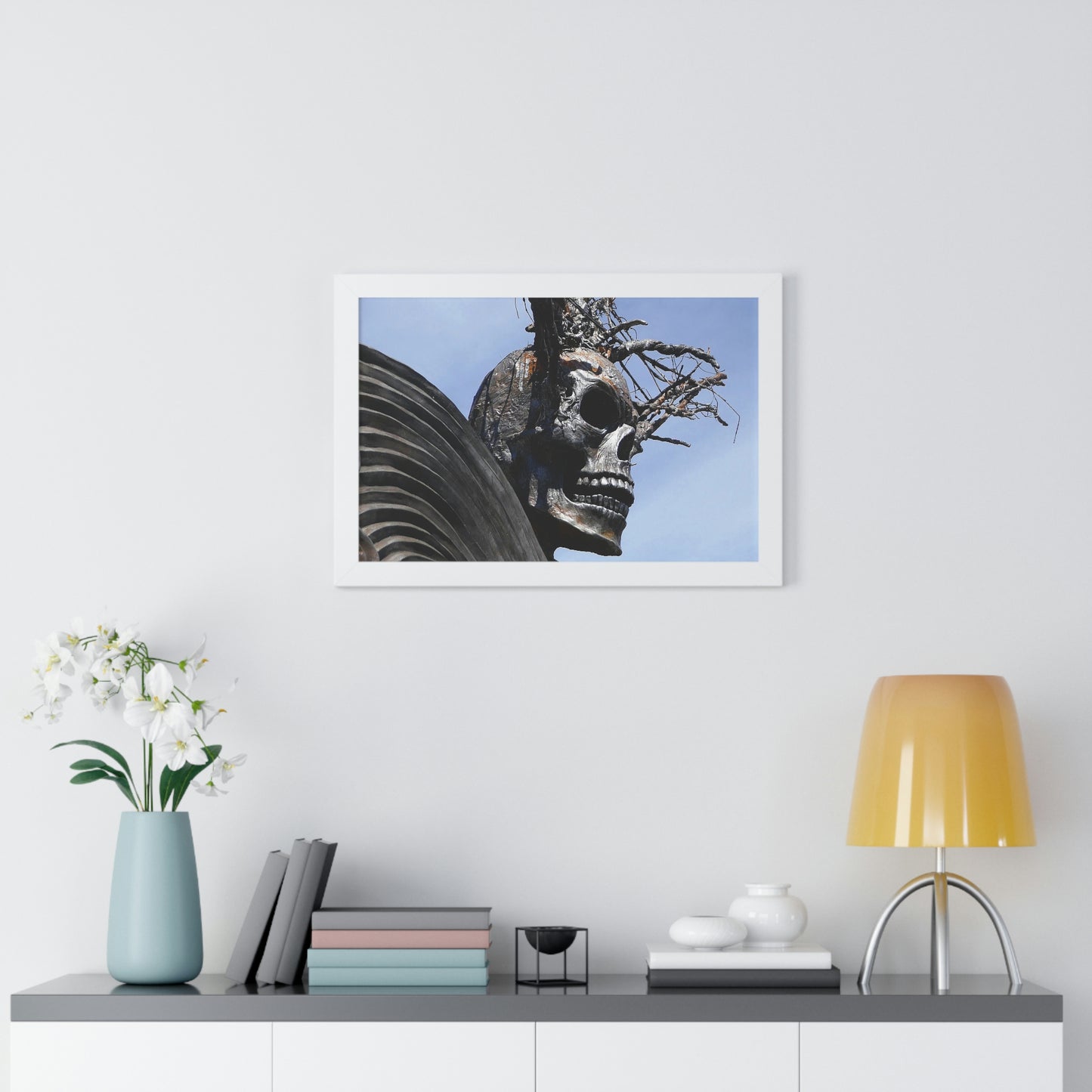 Skull Warrior - Framed Horizontal Poster - Fry1Productions