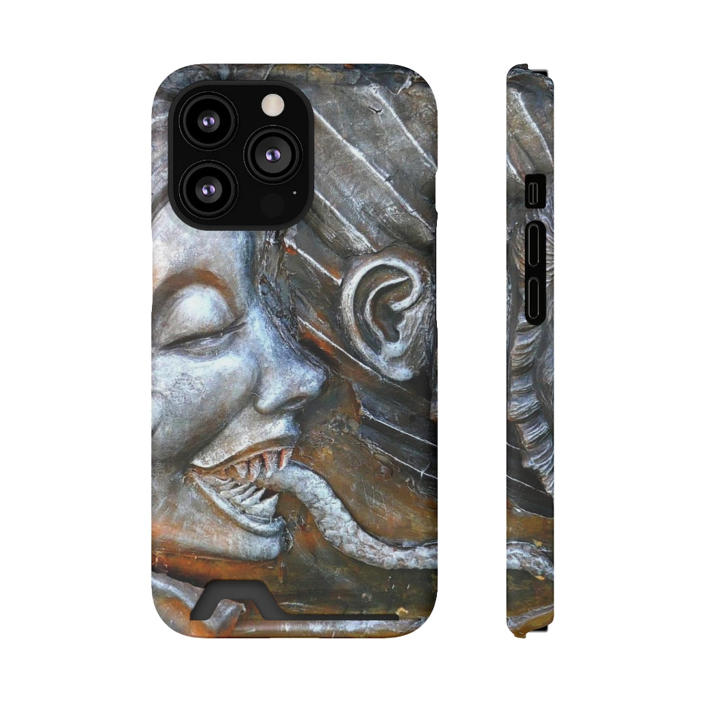 "Snakily Speaking" - Galaxy S22 S21 & iPhone 13 Case With Card Holder - Fry1Productions