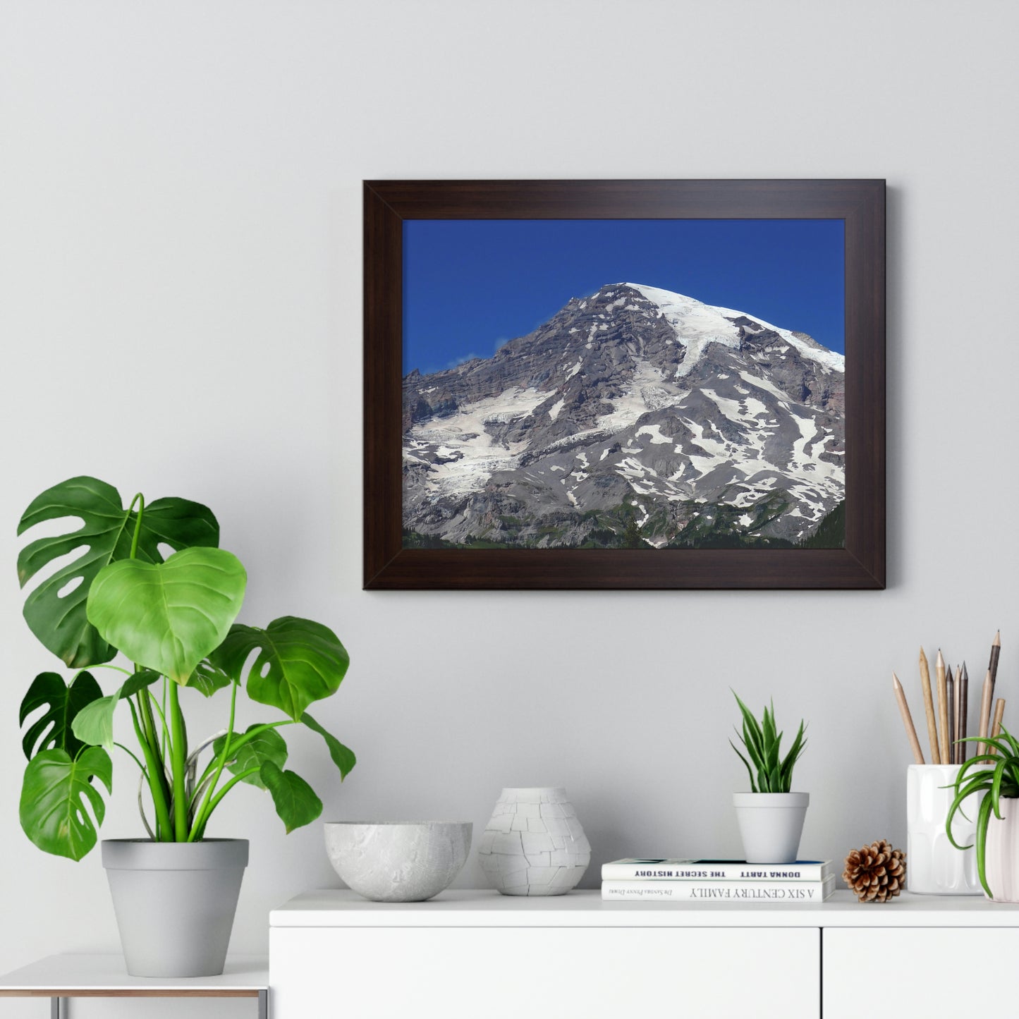 Majestic Mt. Rainier - Framed Horizontal Poster - Fry1Productions