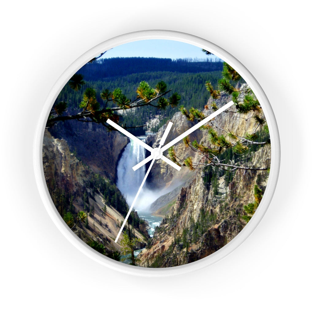 "Yellowstone's Splendor" - 10" Wooden Frame Wall Clock - Fry1Productions