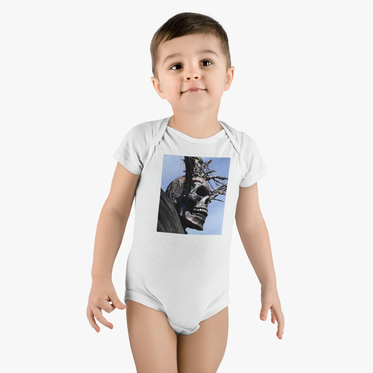 Skull Warrior - Baby Short Sleeve Onesie - Fry1Productions