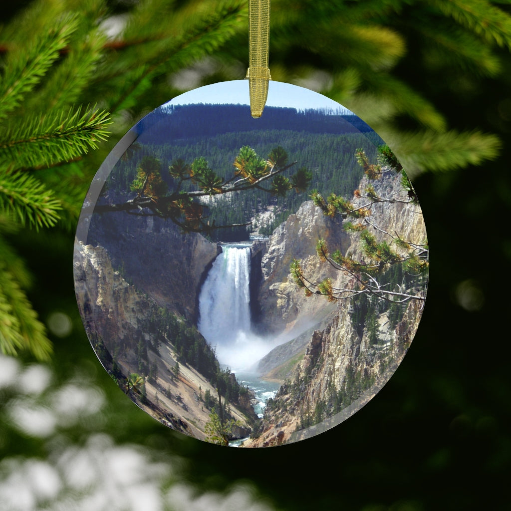 Yellowstone's Splendor - Glass Ornament - Fry1Productions