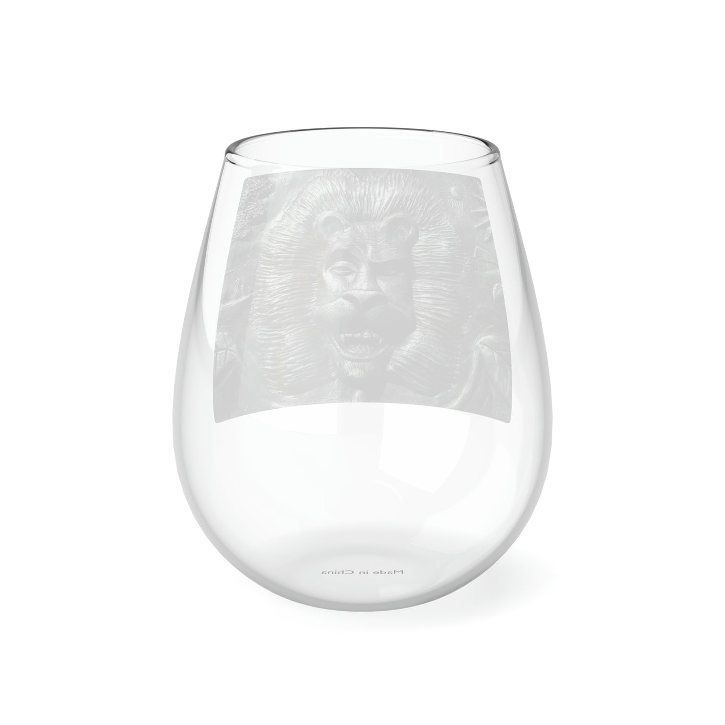 Lion's Friends Forever - Stemless Wine Glass, 11.75 oz - Fry1Productions