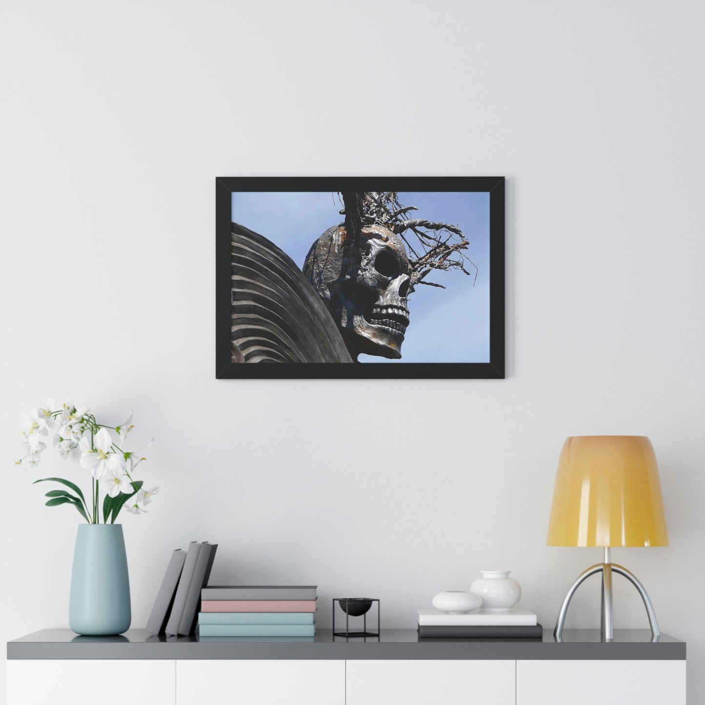 Skull Warrior - Framed Horizontal Poster - Fry1Productions