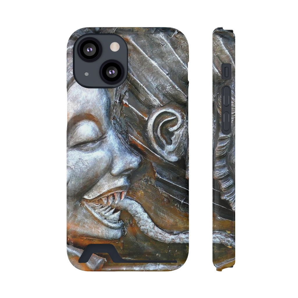 "Snakily Speaking" - Galaxy S22 S21 & iPhone 13 Case With Card Holder - Fry1Productions