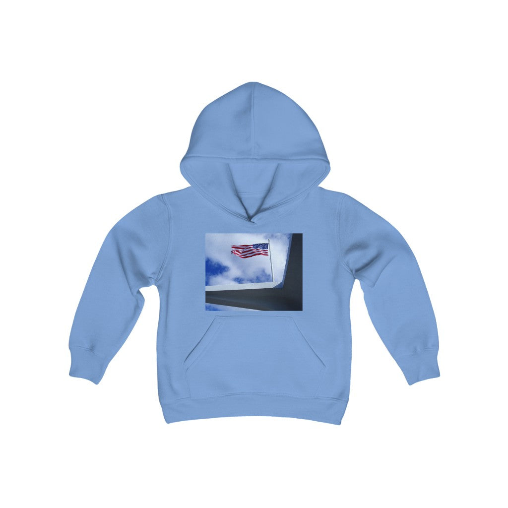 "In Solemn Remembrance" - Youth Heavy Blend Hooded Sweatshirt - Fry1Productions