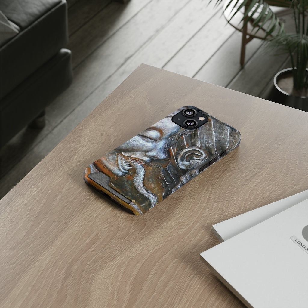"Snakily Speaking" - Galaxy S22 S21 & iPhone 13 Case With Card Holder - Fry1Productions